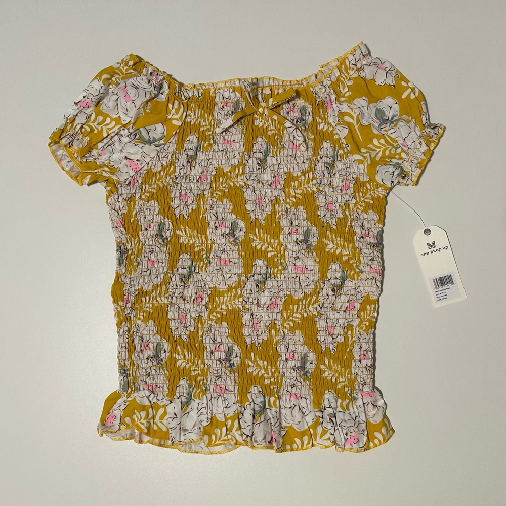 NWT One Step Up Girls Shirt M (10/12) Golden Springs